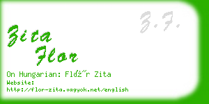 zita flor business card